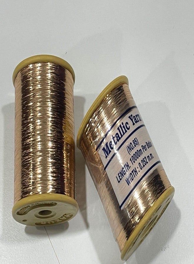 OMX, 2 Rolls (10000 Mtrs in 1 Roll), Metallic Strip Mukaish Metal Thread, 0.25mm Thick, 1 Roll Weight is 110 Gram, for Embroidery Work, Beading, Jewellery Making and Crafts (Matt Gold) - Image 4